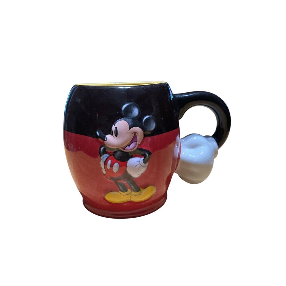 Disney Parks Large Mug Mickey Mouse 3D Arm and Hand Handle 16oz Coffee Tea Cup